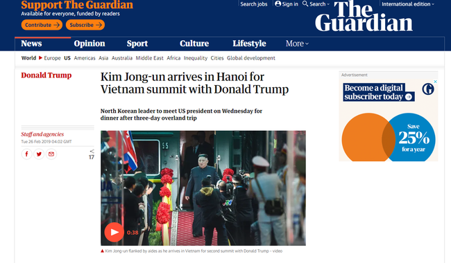 Báo chí quốc tế rầm rộ đưa tin về thượng đỉnh Mỹ - Triều diễn ra tại Hà Nội - Ảnh 5.