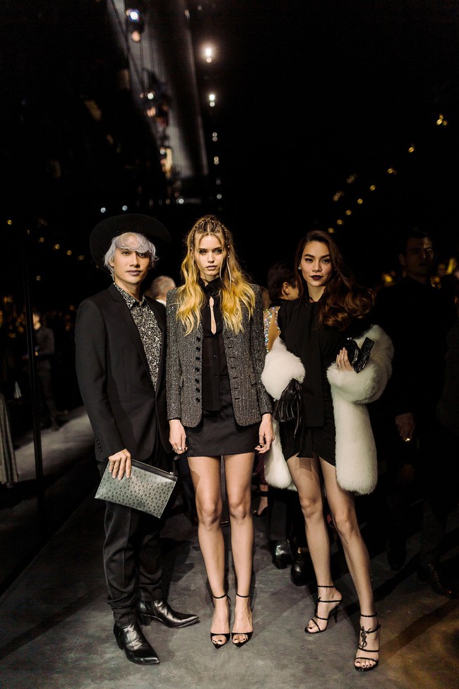 Hà Hồ diện áo lông sang chảnh, sánh đôi cùng Lý Quí Khánh trong show Saint Laurent tại Tuần lễ thời trang Paris - Ảnh 6.