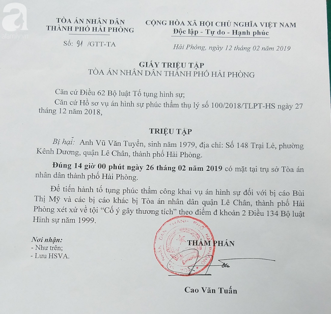 Người đàn ông bị người tình gọi 5 côn đồ hành hung ở Hải Phòng mong đợi từng giây tới ngày phúc thẩm - Ảnh 2.