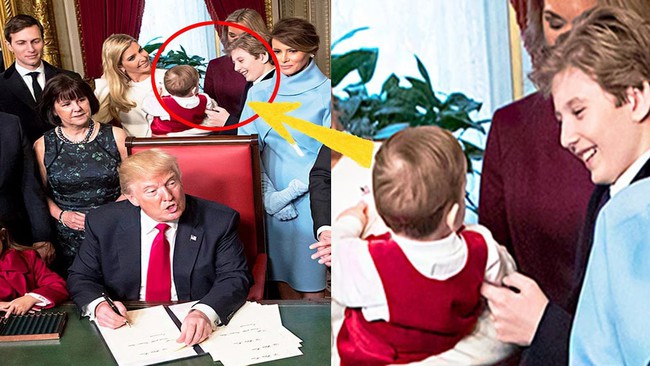 Không chỉ điển trai, tài giỏi xuất chúng, hoàng tử Nhà trắng Barron Trump còn có khả năng chơi đùa với trẻ em cực ngọt - Ảnh 4.