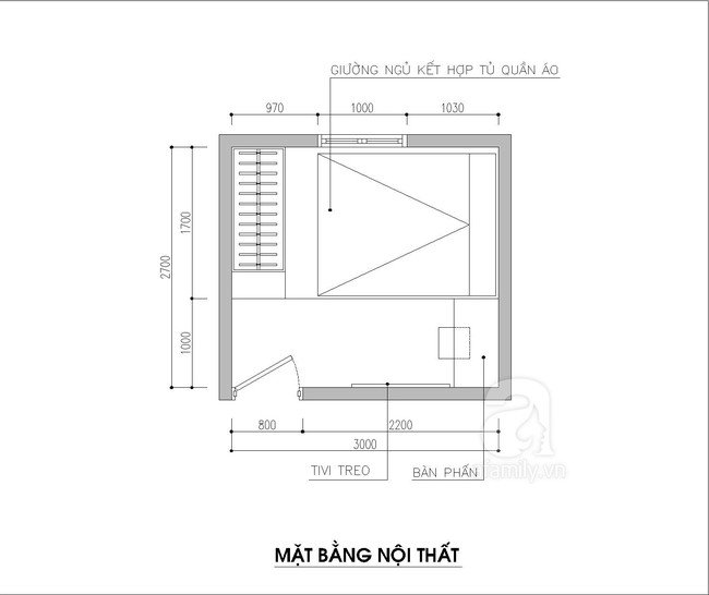 Tư vấn thiết kế phòng ngủ siêu nhỏ 8m² đầy đủ tiện ích cho đôi vợ chồng trẻ - Ảnh 1.