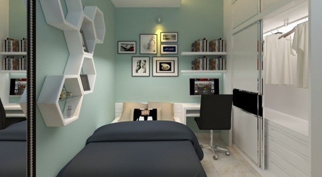 Tư vấn thiết kế phòng ngủ siêu nhỏ 8m² đầy đủ tiện ích cho đôi vợ chồng trẻ - Ảnh 6.