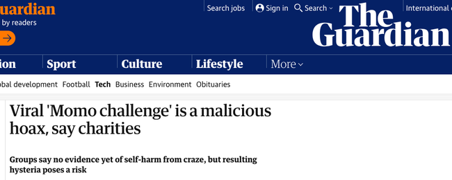 Các tờ báo uy tín tại Anh khẳng định: Thử thách Momo chỉ là một chiêu trò lừa bịp - Ảnh 2.