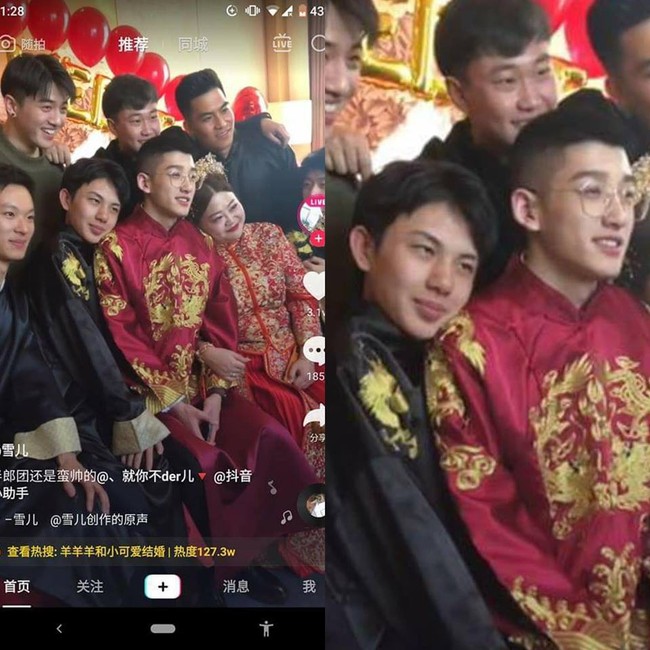 Cặp đôi đũa lệch nổi tiếng Trung Quốc làm đám cưới, dân mạng được phen cười bò vì xuất hiện kẻ cơ hội này - Ảnh 1.
