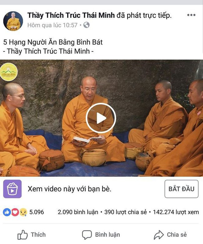 Trụ trì Ba Vàng vẫn đăng đàn facebook, gặp khách tăng ở chùa sau bị kỷ luật - Ảnh 3.