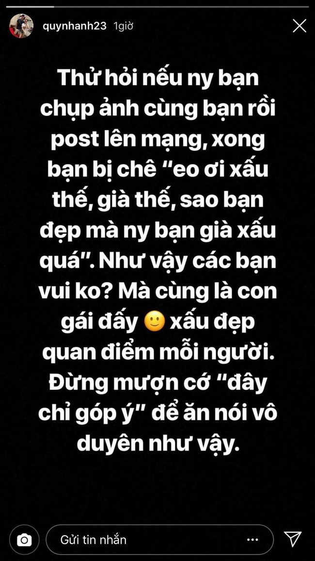 Trang điểm điệu đà chụp ảnh với bạn trai lại bị chê vừa già vừa xấu, bạn gái Duy Mạnh thẳng thắn đáp trả cực gắt  - Ảnh 1.