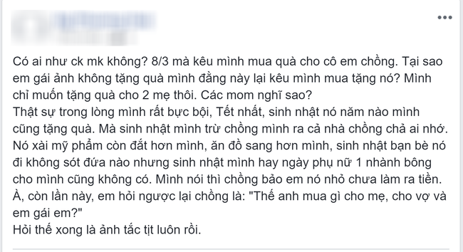 Chồng bắt vợ mua quà cho em chồng, vợ hỏi 1 câu xoắn não khiến anh im re, chị em thì vỗ tay tán thưởng - Ảnh 1.