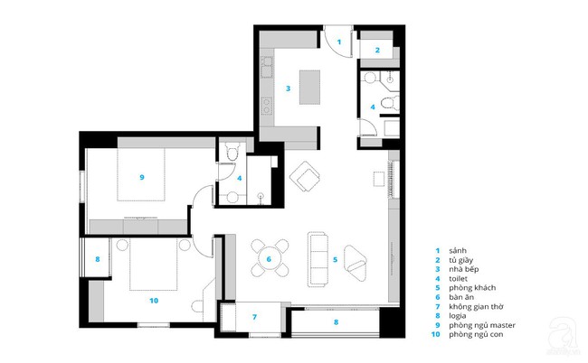 Cùng xem căn hộ 127m² có tổng chi phí thi công và hoàn thiện là 1,3 tỷ đồng ở Hà Nội này đặc biệt như thế nào - Ảnh 3. Cùng xem căn hộ 127m² có tổng chi phí thi công và hoàn thiện là 1,3 tỷ đồng ở Hà Nội này đặc biệt như thế nào - Ảnh 3.