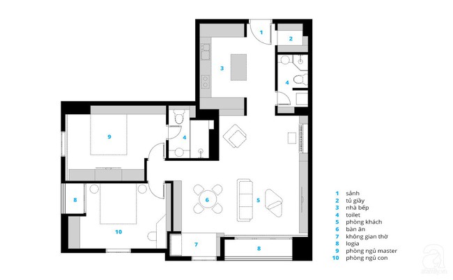 Cùng xem căn hộ 127m² có tổng chi phí thi công và hoàn thiện là 1,3 tỷ đồng ở Hà Nội này đặc biệt như thế nào - Ảnh 3.