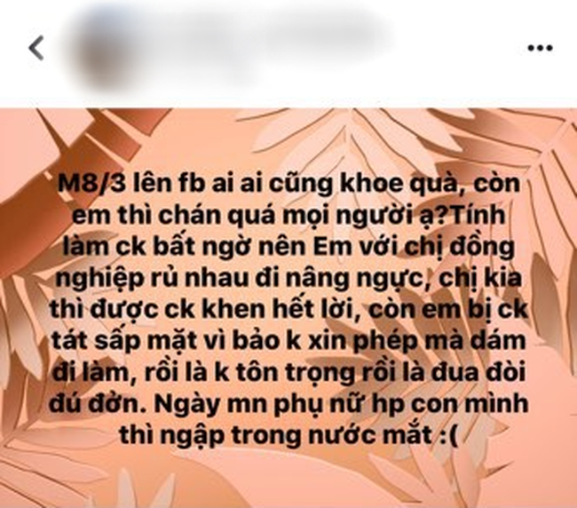 Đắng lòng câu chuyện ngược ngày 8/3: Cô gái đi nâng ngực để tạo bất ngờ cho chồng, nào ngờ bị tát sấp mặt - Ảnh 1.