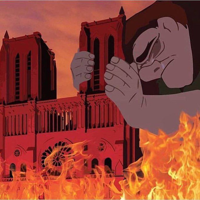 Nhà thờ Đức Bà Paris chìm trong biển lửa, dân mạng bàng hoàng chia sẻ những bức tranh chan chứa tình cảm cầu nguyện cho Paris - Ảnh 5.