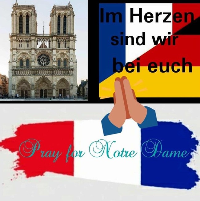 Nhà thờ Đức Bà Paris chìm trong biển lửa, dân mạng bàng hoàng chia sẻ những bức tranh chan chứa tình cảm cầu nguyện cho Paris - Ảnh 11.