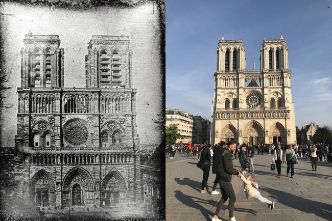 Cư dân mạng truy tìm hai cha con chụp ảnh trước Nhà thờ Đức Bà Paris ngay trước vụ cháy - Ảnh 3.