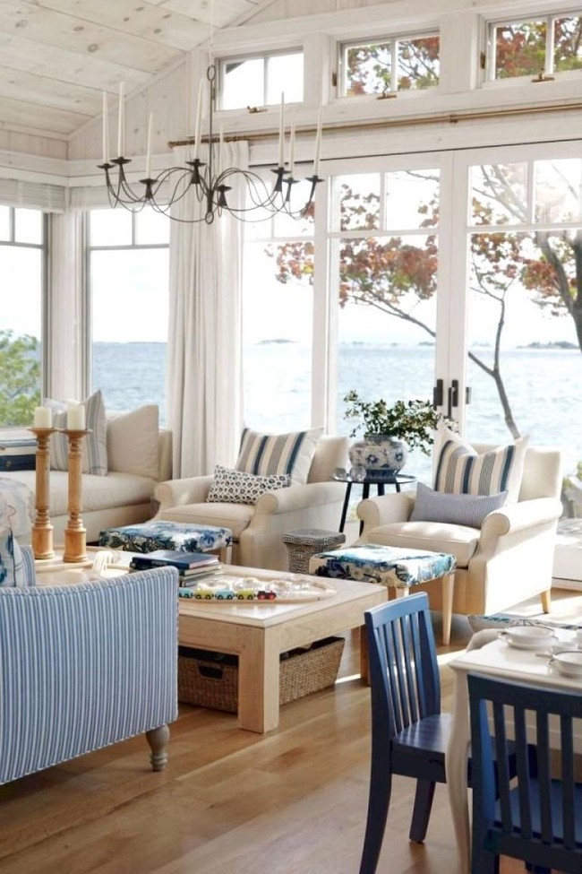 Mùa hè tới rồi, ngại ngần gì mà không thử đem cả biển xanh vào trang trí phòng khách nhà mình cho mát mẻ - Ảnh 6.