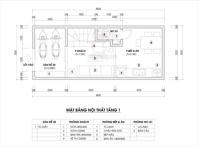 Tư vấn thiết kế nhà ống hẹp với diện tích 30m² cho gia đình 5 người ở đủ sáng và hợp phong thủy - Ảnh 1.