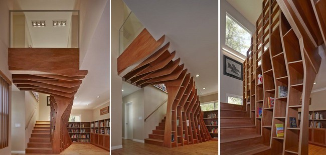 Tận dụng cầu thang thành tủ sách đang trở thành xu hướng, có thiết kế khiến giới mộ điệu phải ngạc nhiên vì sự hoành tráng đến không tưởng - Ảnh 20.