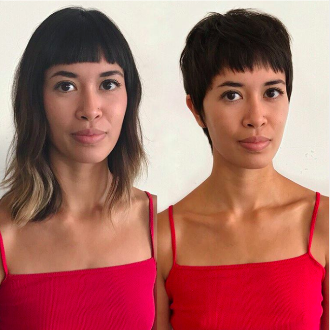 Chưa cần cất công make up lồng lộn, 10 cô nàng này chỉ cắt tóc thôi mà nhan sắc đã thăng hạng đến khó tin - Ảnh 4. Chưa cần cất công make up lồng lộn, 10 cô nàng này chỉ cắt tóc thôi mà nhan sắc đã thăng hạng đến khó tin - Ảnh 4.