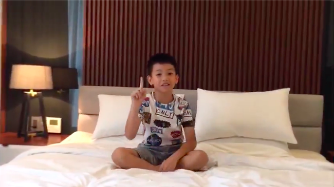 Cường Đô la tự hào khoe clip con trai Subeo mới 9 tuổi đã bắn tiếng Anh như gió  - Ảnh 2.