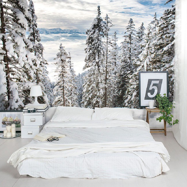 Trang trí phòng ngủ ấn tượng nhờ giấy dán tường chân thực đến khó tin - Ảnh 5.