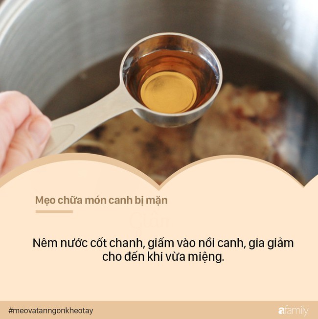 Cách chữa canh mặn bằng giấm, chanh - Ảnh 5.