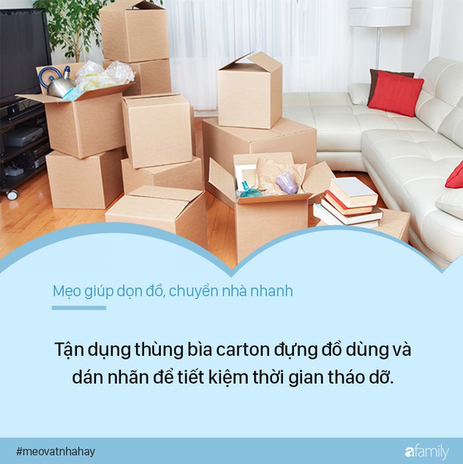 7 mẹo chuyển nhà giúp giảm 50% công việc chuyển dọn, cực nhanh mà lại không hề tốn sức - Ảnh 1.