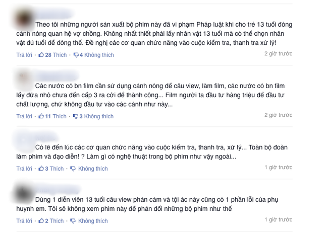 Dân mạng chỉ trích dữ dội gia đình bé 15 tuổi và phim Vợ Ba vì để trẻ vị thành niên đóng cảnh 18+ - Ảnh 4. Dân mạng chỉ trích dữ dội gia đình bé 15 tuổi và phim Vợ Ba vì để trẻ vị thành niên đóng cảnh 18+ - Ảnh 4.