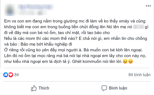 Bị mẹ chồng mắng vì cho con về ngoại, nàng dâu ấm ức nhắn tin mách chồng nhưng chị em lại hiến kế thế này - Ảnh 1. Bị mẹ chồng mắng vì cho con về ngoại, nàng dâu ấm ức nhắn tin mách chồng nhưng chị em lại hiến kế thế này - Ảnh 1.