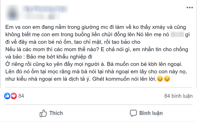 Bị mẹ chồng mắng vì cho con về ngoại, nàng dâu ấm ức nhắn tin mách chồng nhưng chị em lại hiến kế thế này - Ảnh 1.