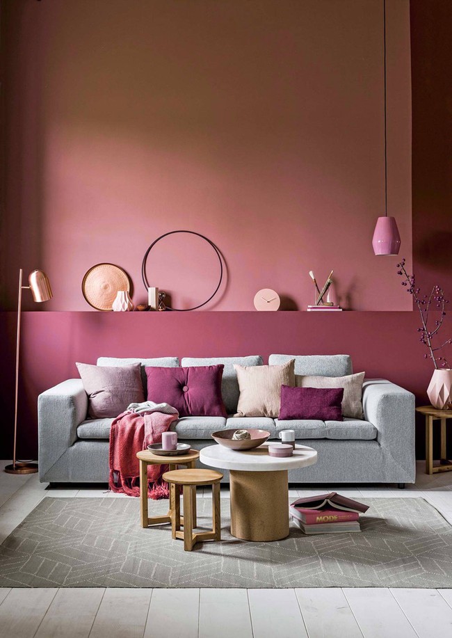 Những mẫu phòng khách màu hồng khiến bạn lúc nào cũng muốn về nhà - Ảnh 5.