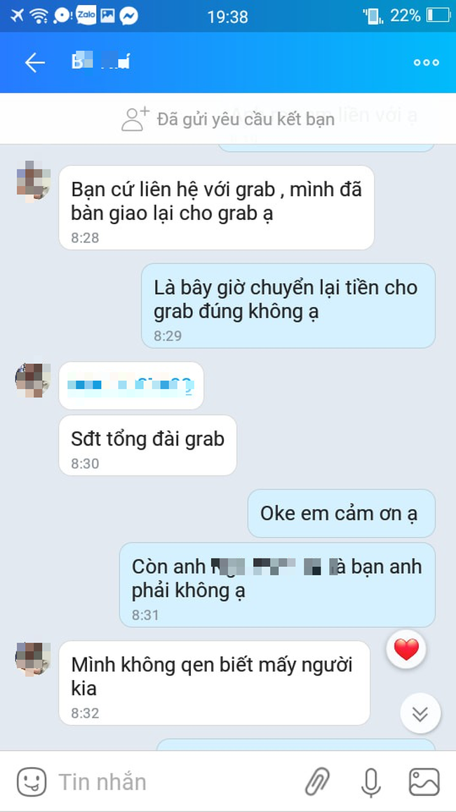 Cô gái bùng 20 ly trà sữa với tin nhắn trơ trẽn &quot;mình bom nha&quot; đã lên tiếng kêu oan, xin số tài khoản Grab để đền tiền - Ảnh 2.