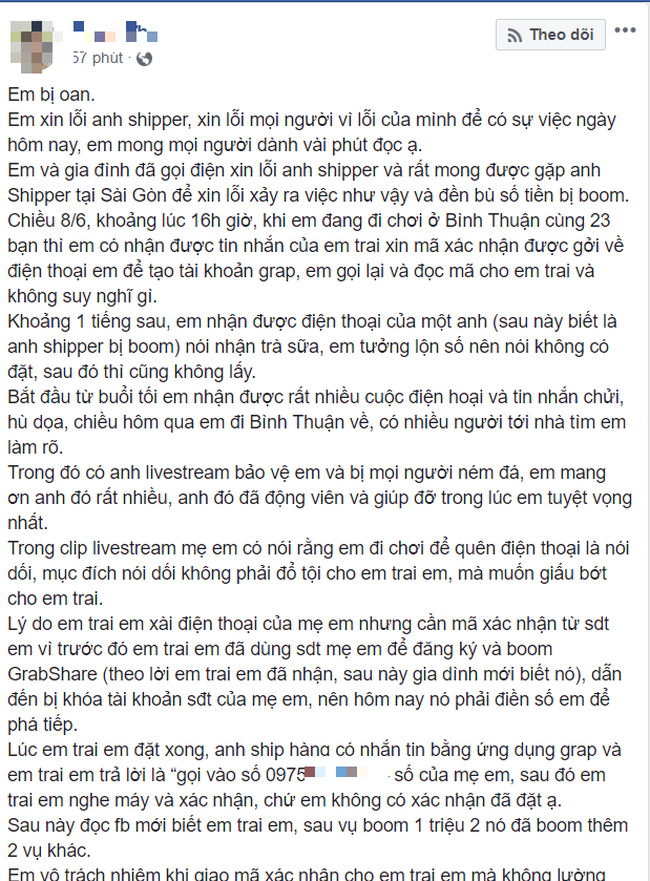 Facebook mẹ của cô gái bùng 20 ly trà sữa còn nhắn tin &quot;mình bom nha&quot; bị cộng đồng mạng tấn công vì bao che con gái - Ảnh 6.