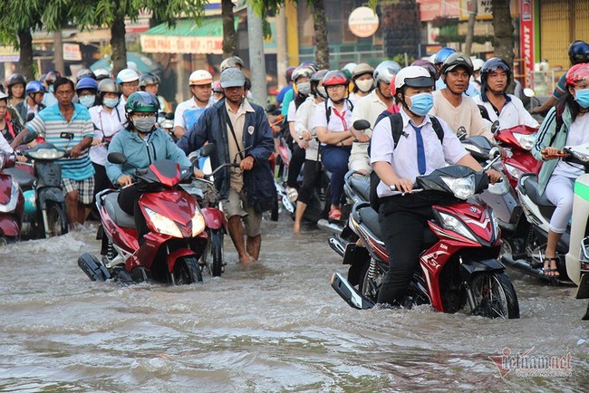 Đưa con đi học từ 5 rưỡi sáng, người Cần Thơ ngao ngán bơi trong biển nước - Ảnh 22.