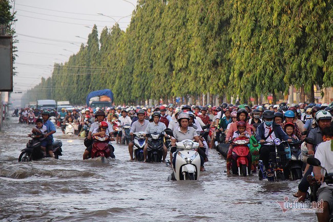 Đưa con đi học từ 5 rưỡi sáng, người Cần Thơ ngao ngán bơi trong biển nước - Ảnh 25.