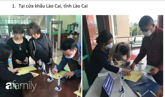 Công dân đang khai báo y tế