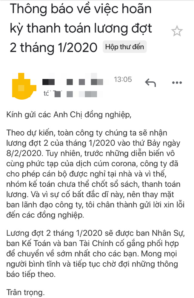 Công ty lùi thanh toán lương với lý do kế toán nghỉ vì dịch corona gây bức xúc nhân viên nhưng phản ứng của cư dân mạng lại trái ngược hoàn toàn!  - Ảnh 1.