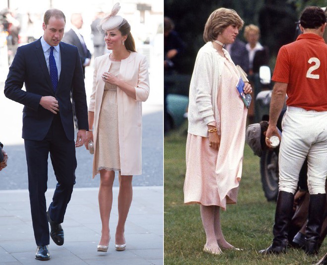 Cùng mang thai, nhưng công nương Kate và công nương Diana lại có cánh che bụng bầu hoàn toàn khác nhau - Ảnh 1.