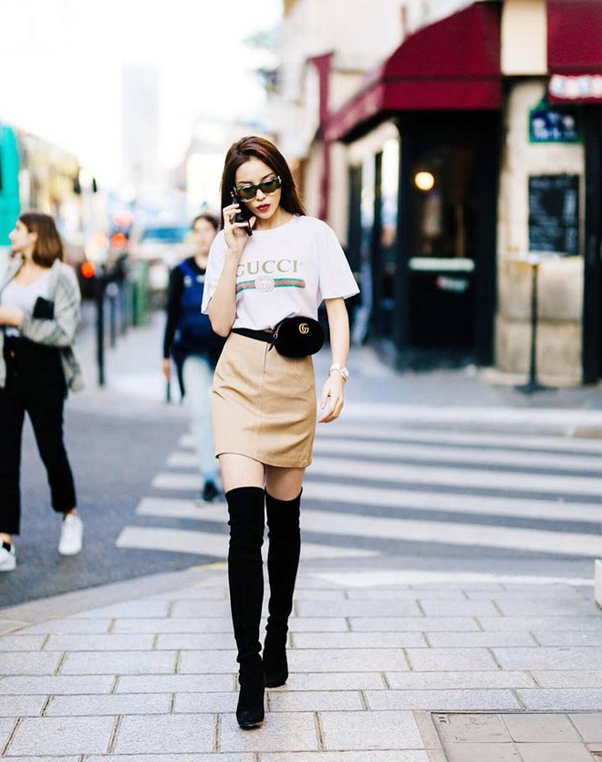 Chán trong nước, sao Việt sang hẳn trời Tây để đọ dáng street style - Ảnh 1.