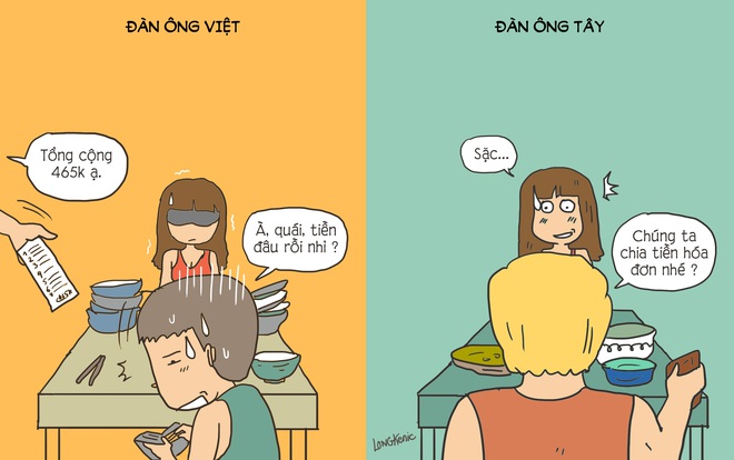 Tranh vui: Khác biệt khi hẹn hò với đàn ông Tây và đàn ông Việt - Ảnh 3.