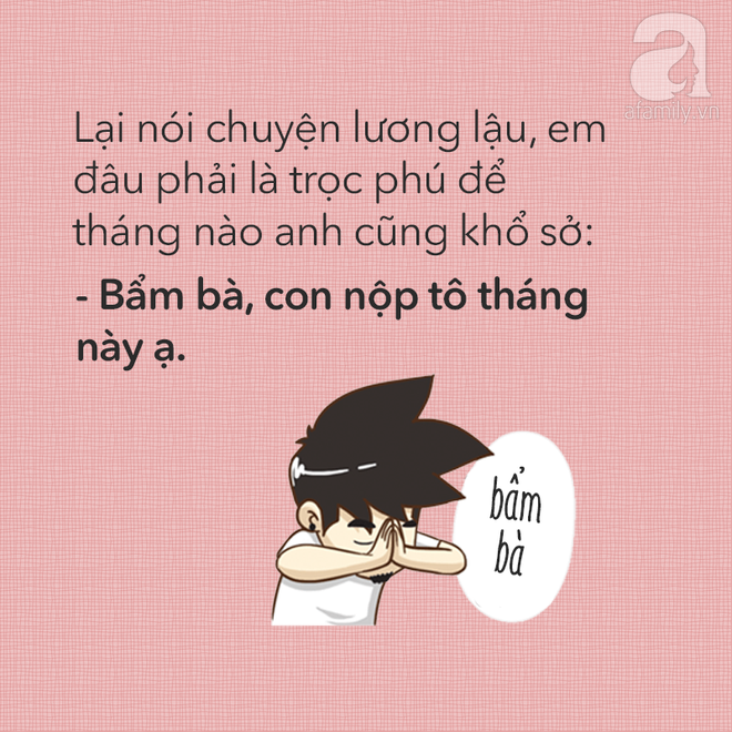 Cuối tháng nộp lương cho vợ, chồng các chị có nói câu gì bá đạo như thế này không? - Ảnh 1.