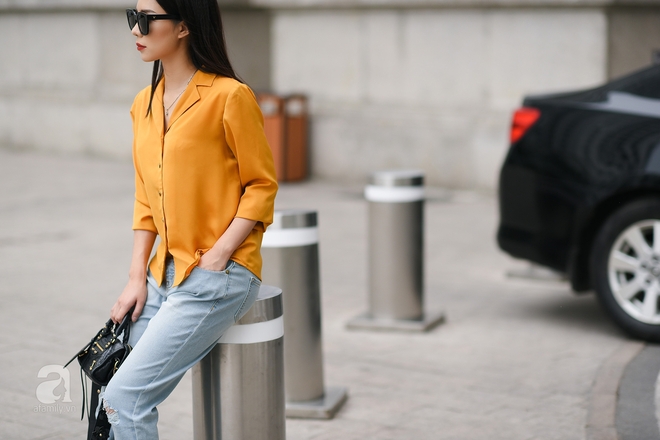 Street style cuối tuần: Quý cô hai miền - người lấp ló chân thon dài, người khoe vai trần cá tính - Ảnh 4.