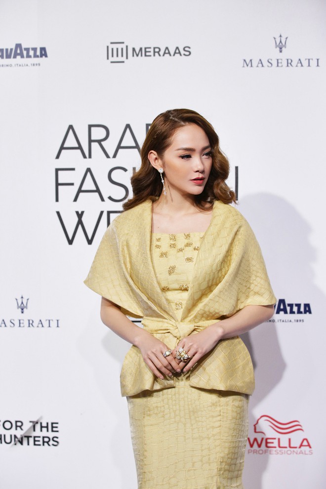 Phạm Hương và Minh Hằng đẹp bất phân thắng bại trên thảm đỏ Arab Fashion Week - Ảnh 3.