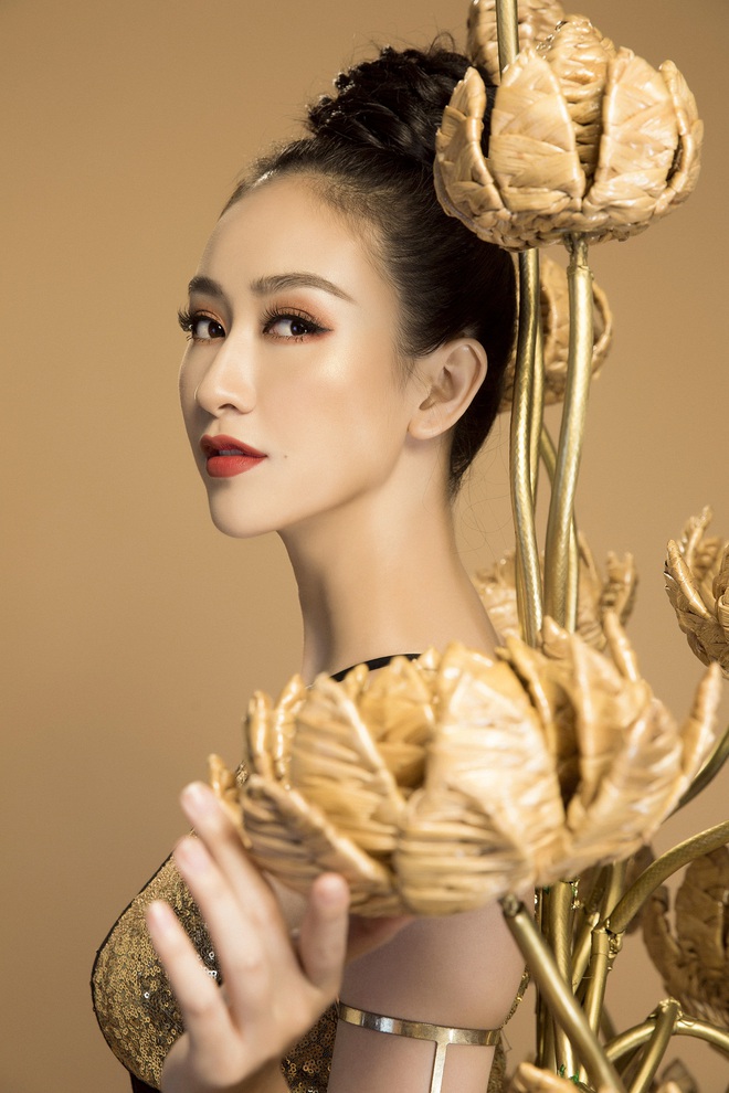 Hà Thu đẹp lộng lẫy bên bộ trang phục dân tộc lạ mắt tại Miss Earth 2017 - Ảnh 3.
