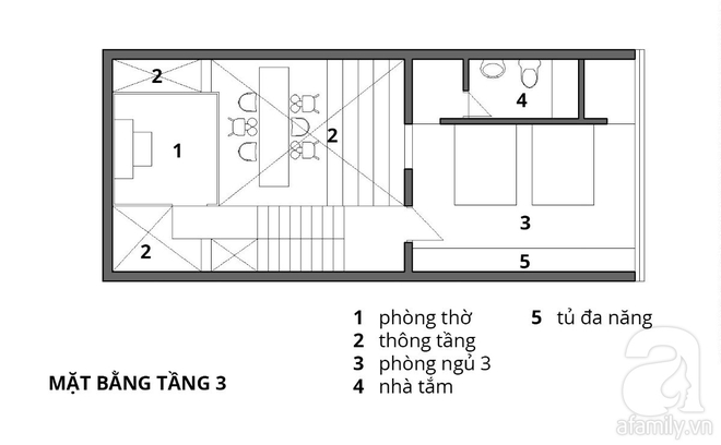 Với 1.5 tỷ đồng, KTS đã hoàn thiện căn nhà ống 3.5 tầng với tổng diện tích gần 300m² - Ảnh 4.