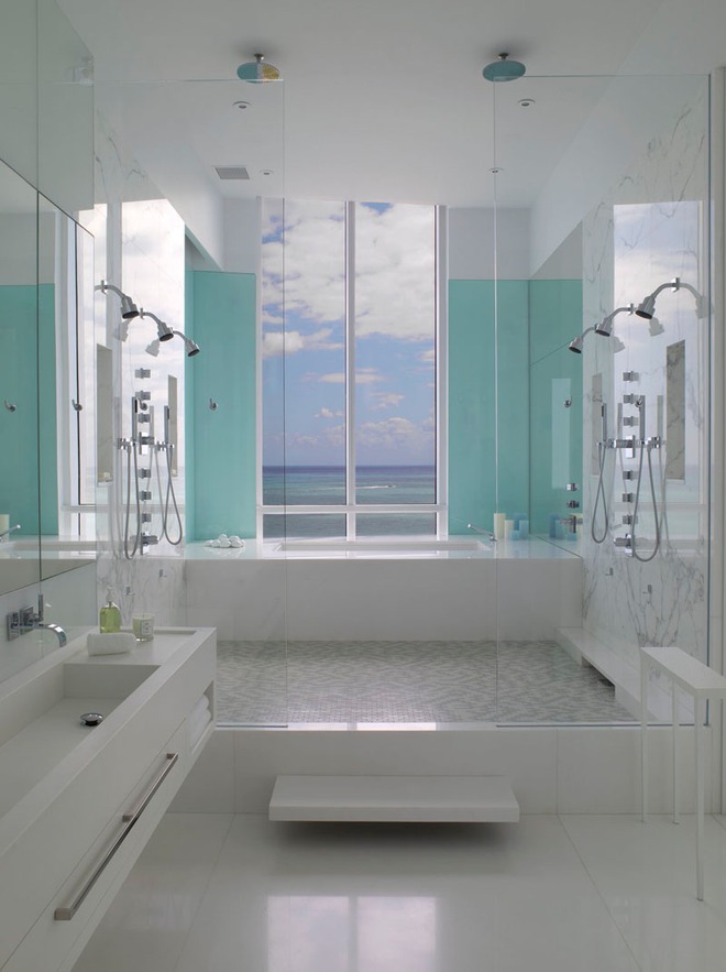 Thổi bay cảm giác oi bức ngày hè với phòng tắm xanh – trắng mát lịm - Ảnh 12.