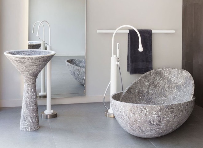 5 cách làm nhà tắm đẹp lên tức khắc nhờ đá cẩm thạch - Ảnh 10.