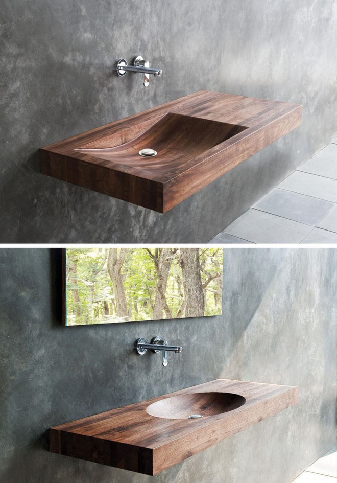 Chẳng cần nhiều, một chiếc bồn rửa tay bằng gỗ cũng đủ mang nét tự nhiên ngập tràn phòng tắm - Ảnh 3.