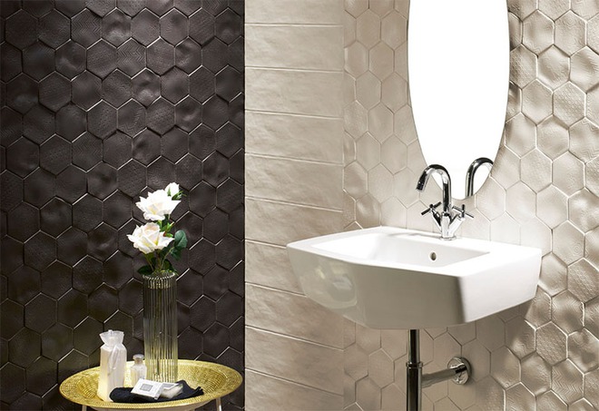 Phòng tắm trở nên sang chảnh bất ngờ với bức tường sử dụng gạch ốp 3D - Ảnh 4.