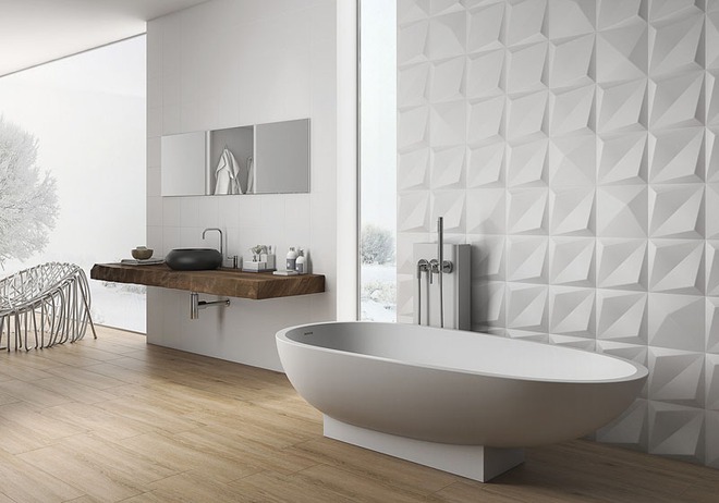 Phòng tắm trở nên sang chảnh bất ngờ với bức tường sử dụng gạch ốp 3D - Ảnh 7.