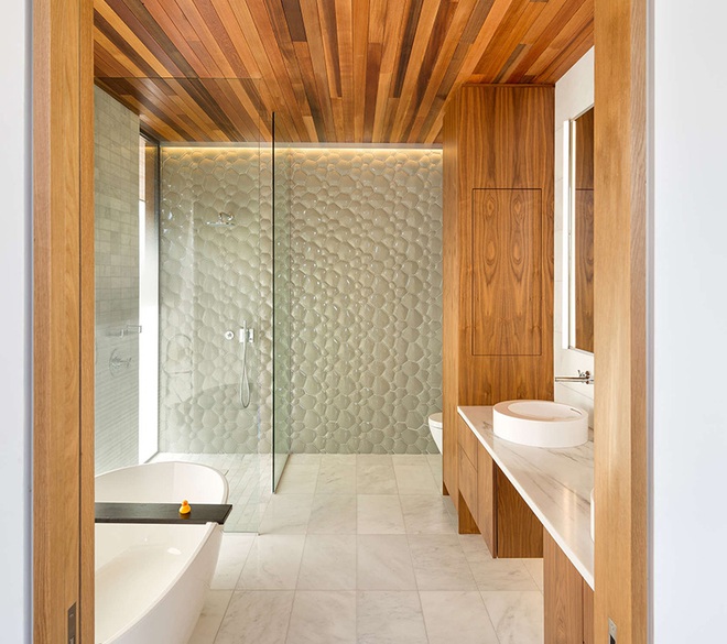 Phòng tắm trở nên sang chảnh bất ngờ với bức tường sử dụng gạch ốp 3D - Ảnh 9.