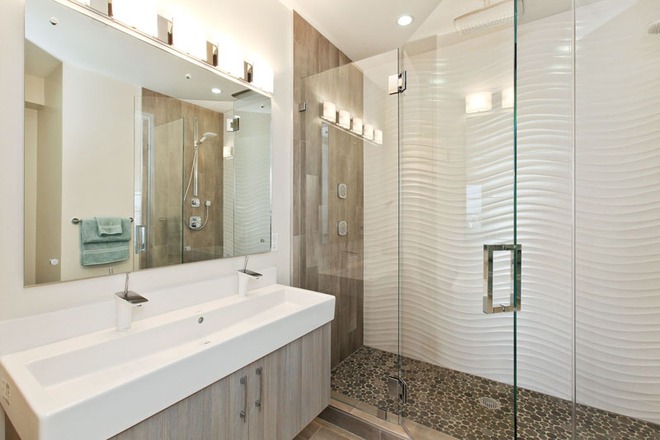 Phòng tắm trở nên sang chảnh bất ngờ với bức tường sử dụng gạch ốp 3D - Ảnh 14.